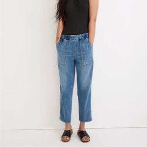 Madewell Jeans Hi rise Pull on Relaxed Jeans Elastic